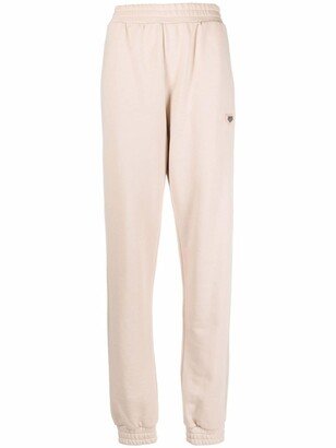 High-Waisted Cotton Track Pants-AA