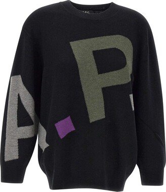 logo All Over Merino Wool Pullover