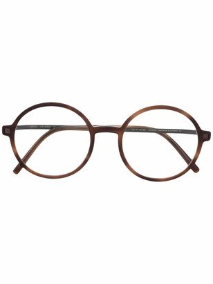 Round-Frame Tortoiseshell Glasses