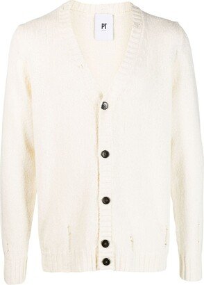 PT Torino V-neck knitted cardigan-AB