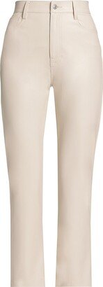 Logan Stovepipe Faux Leather Straight-Leg Pants-AA