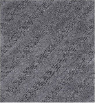 Unique Stripe Honeycomb Sculptured Bath Rug Made Soft Plush Cotton Is Super Soft The Touch 20 X 30 Silver