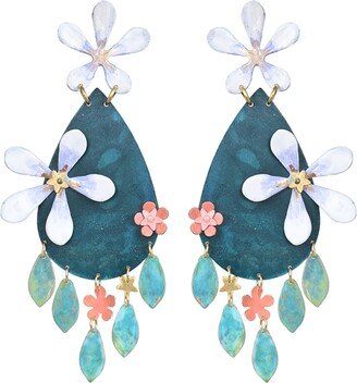 Night Garden Blossom Drop Earrings