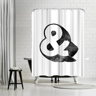 71 x 74 Shower Curtain, Ampersand 3D copy by Motivated Type