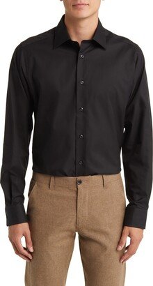 Trim Fit Barrel Cuff Cotton Dress Shirt