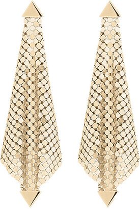 Rabanne Pixel Flow Chainmail Drop Earrings