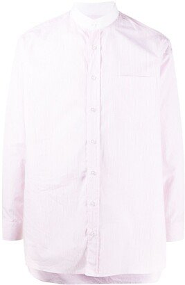 Mandarin-Collar Buttoned Shirt