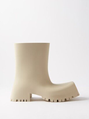 Trooper Square-toe Rubber Ankle Boots