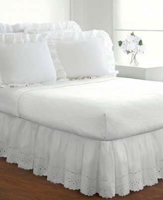 Ruffled Eyelet 18 Drop King Bed Skirt