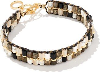 Bree Gold Beaded Bracelet in Neutral Mix