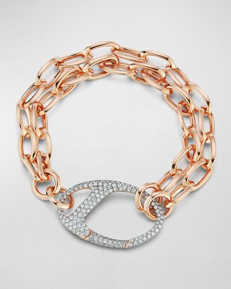 Walters Faith Rose Gold Diamond Split Chain-Link Bracelet