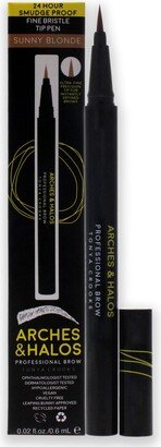 Fine Bristle Tip Pen - Sunny Blonde by Arches and Halos for Women - 0.02 oz Eyebrow Pen