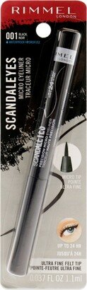 Scandaleyes Micro Eyeliner Waterproof - 001 Black For Women 0.037 oz Eyeliner