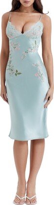 Fallon Lace Satin Slipdress