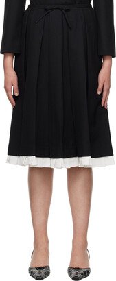 Black Pleated Maxi Skirt