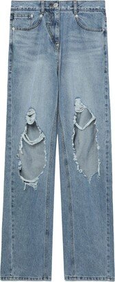 Ripped Bootcut Jeans-AA