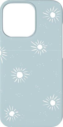 Custom Iphone Cases: Seventies Retro Style Sunshine Phone Case, Slim Case, Matte, Iphone 13 Mini, Blue