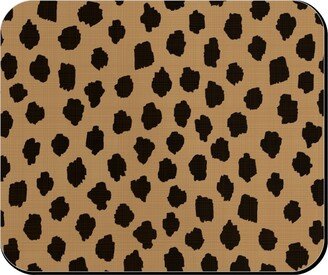 Mouse Pads: Cheetah Spots - Brown Mouse Pad, Rectangle Ornament, Brown