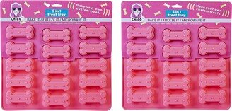 American Pet Supplies Dog Bone 3 In 1 Silicone Baking Treat Tray