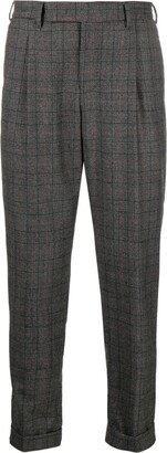 PT Torino Plaid-Checked Tapered-Leg Trousers