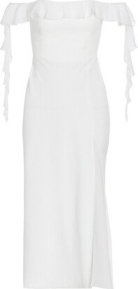 Copellia Silk-Trim Flutter Midi-Dress