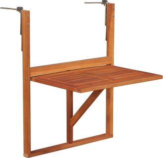 Hanging Balcony Table 51.1x35.4x28.3 Solid Acacia Wood - Brown