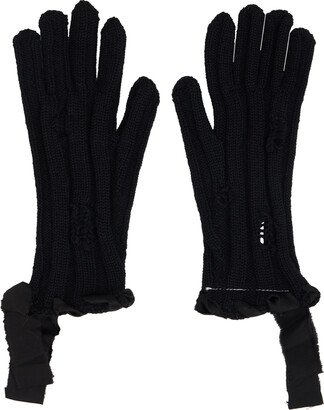 Black Distressed Gloves