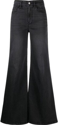 High-Waisted Wide-Leg Jeans-AX