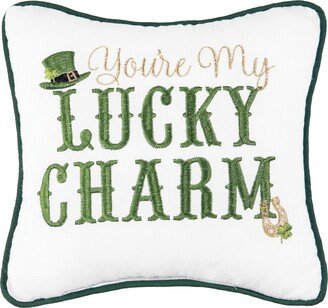 10 x 10 You're My Lucky Charm Embroidered Throw Pillow St. Patrick's Day Themed