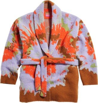 x The Elder Statesman intarsia cashmere-wool robe-AA