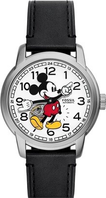 Unisex Disney x Special Edition Three-Hand Black Leather Watch, 40mm