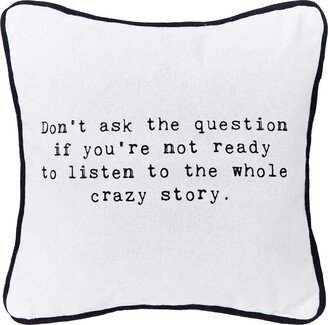 Crazy Story 10 x 10 Printed Throw Pillow