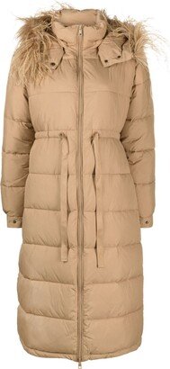 Feather-Trimmed Hood Padded Parka