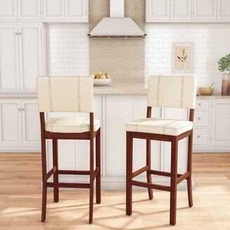 Lombardy Bar Stool with Cream Vinyl