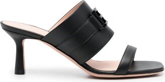 B-chain heeled mules