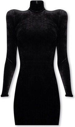 Velvet Turtleneck Dress