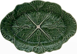 Cabbage 15 Oval Platter, Green
