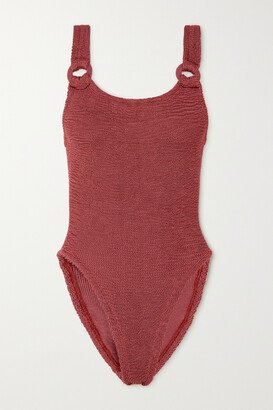 Rose Inc Christy Seersucker Swimsuit - Red