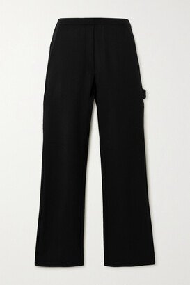 Jane Painter Wool-blend Twill Straight-leg Pants - Black