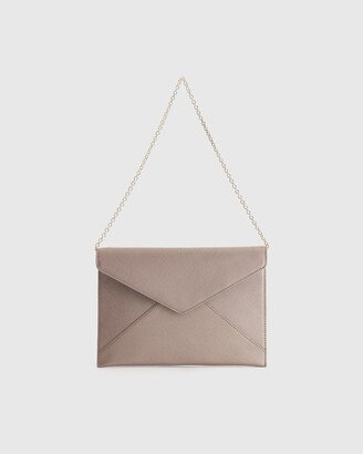 Italian Saffiano Leather Envelope Clutch