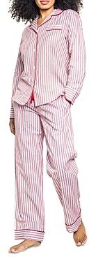 Cotton Antique Red Ticking Pajama Set