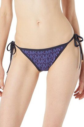 Signature Logo String Bikini Bottoms (New Navy) Women's Swimwear