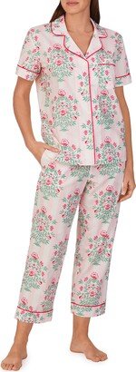 Print Organic Cotton Poplin Crop Pajamas