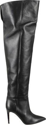 Pointed-Toe Knee-High Boots-AD
