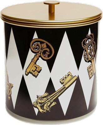 Chiavi Oro E Rombi Graphic Printed Ice Bucket