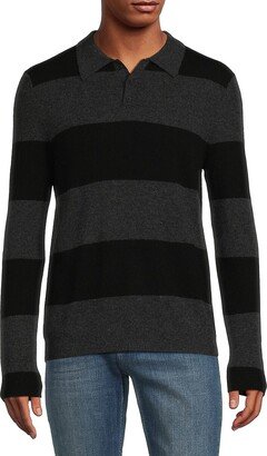 Merino Wool & Cashmere Polo Sweater