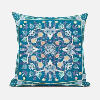 Amrita Sen Designs Amrita Sen Paisley Leaf Geo Duo Indoor Outdoor Pillow Zip-AB