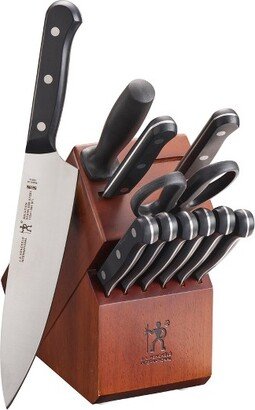 Solution 12-pc Knife Set with Block, Chef Knife, Paring Knife, Steak Knife, Grey, Stainless Steel