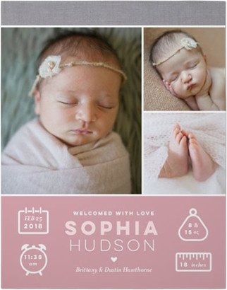 Premium Posters: Welcome Baby Girl Premium Poster, Pink