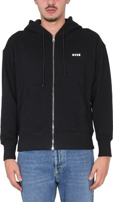 Logo-Printed Zipped Hoodie